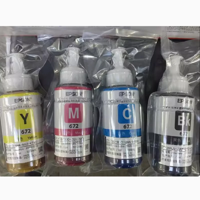 672 Color Bulk Water Based Bottle Tintas Refill Dye Ink For  L130