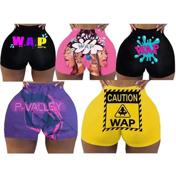 
Hot Sale Quality Stretch P Valley Hot Pant Women Christmas Pattern Snack Wap Shorts 