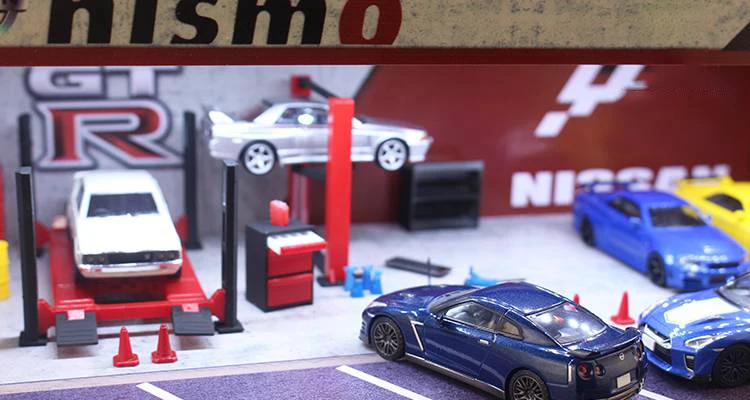 1:64 модель автомобиля диорама граффити настенный пейзаж парковки авторемонтный магазин декоративный