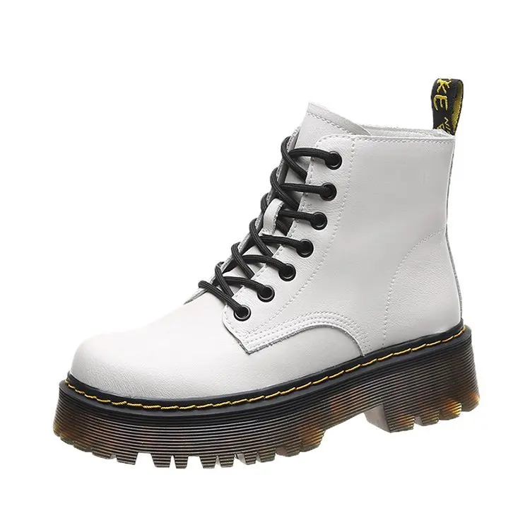 Модные Ботинки Martin из искусственной кожи на толстой резиновой подошве, женские ботинки