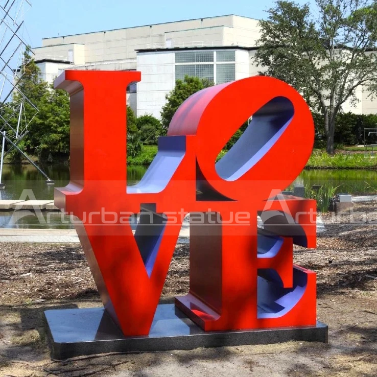 Famous love sculpture robert indiana art word stainless steel sculpture letter LOVE statue