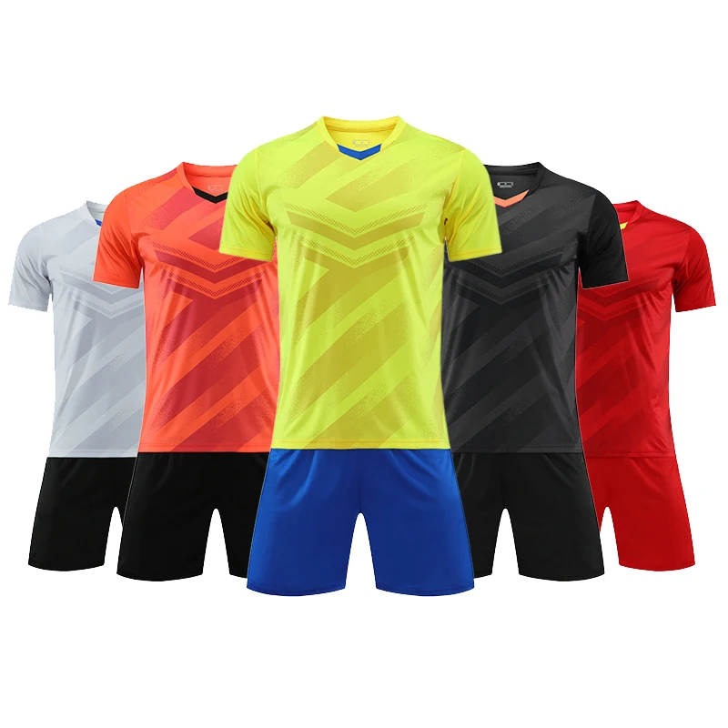 Custom Made High Quality Light Weight Football Uniform Team Football Kits Men Soccer Jersey Suit