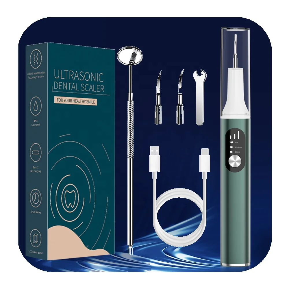 Teeth whitening dental plaque remover for kids adult pet electric ultrasonic dental Calculus Plaque Remover Tool Kit