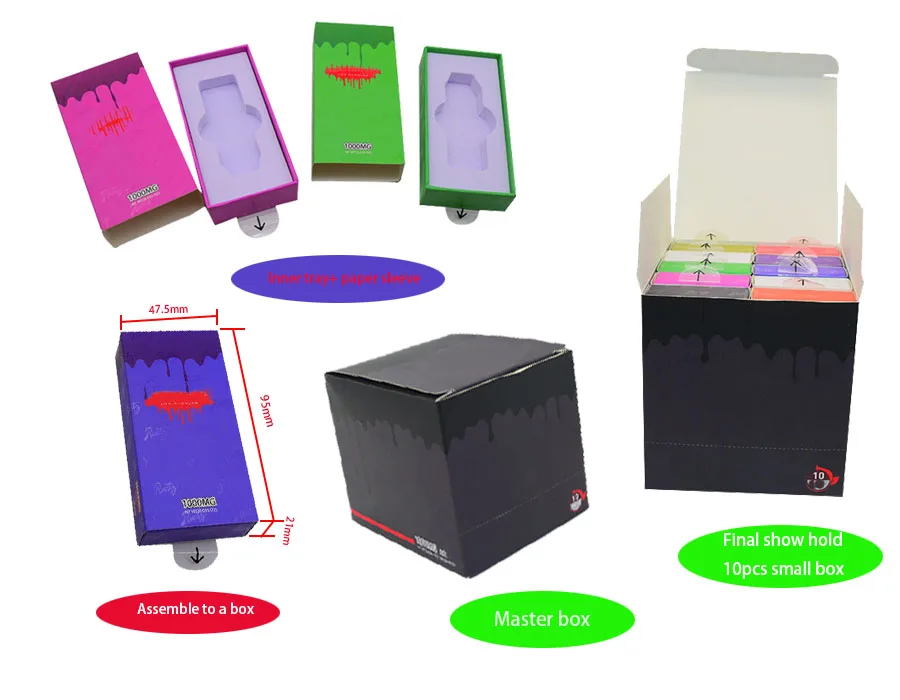 High quality disposable pen device pod system rigid packaging ceramic cartridge pen cardboard childproof box