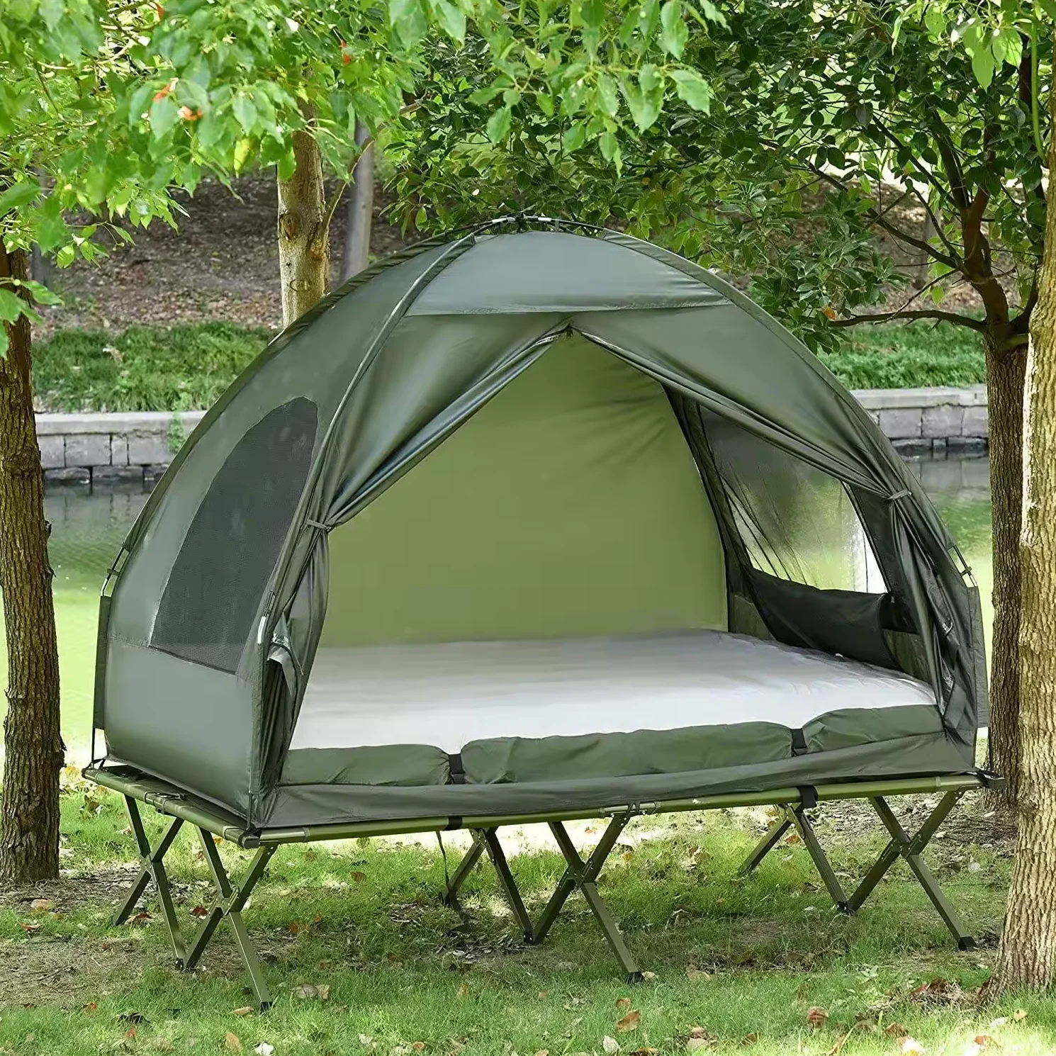 Tents Camping Outdoor Heavy Duty Cots 1 Person Folding Tent Four-Season Simple