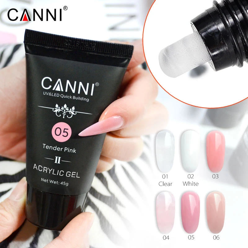80218 CANNI Poly Nail Gel For Nails Extension nails art Manicure Acrylic gel Varnish hybrid 45ML Poly UV Gel Polish Extension