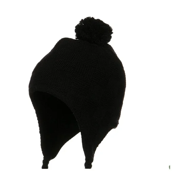 pompoms acrylic eco-friend baby funky knitted hat