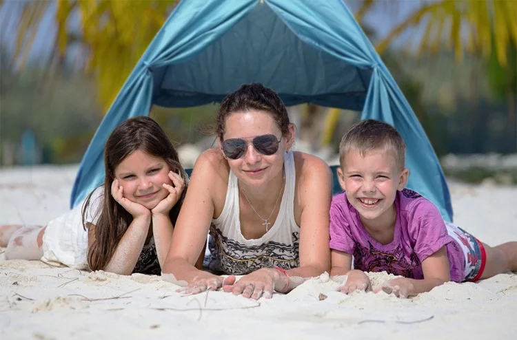 TOPIND Ultralight Waterproof Automatic Pop-Up Canopy Sun Protection Shelter Summer Instant Play Beach Camping Tent