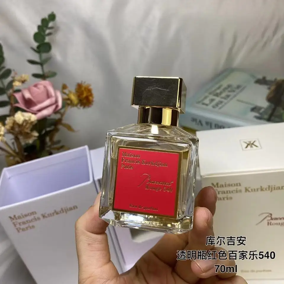 RTS Wholesale  High Quality 70ml Eau De Parfum Red And Gold Baccarat Rouge 540 Perfume Spray