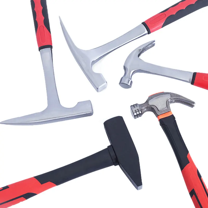 Forged One-Piece Fully Steel Handle Single Horn Woodworking Hammer