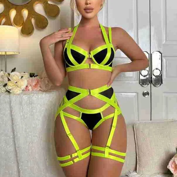 Factory Lingerie With Straps Women S Sexy Bondage Lingerie Set Transparent Fashion Women S Underwear Sets