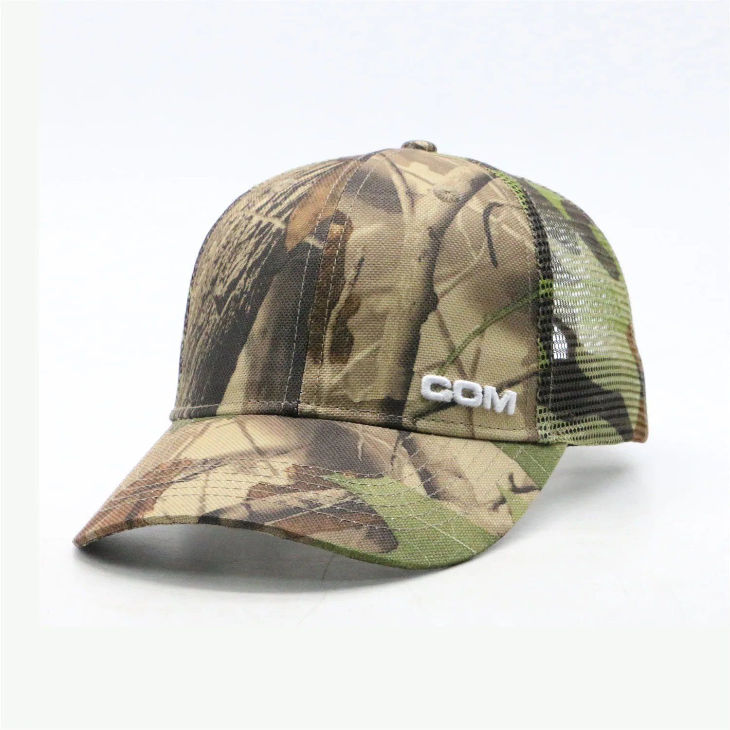 Custom 5 panel rope hats camouflage sublimation printing cap camo foam trucker hat for men