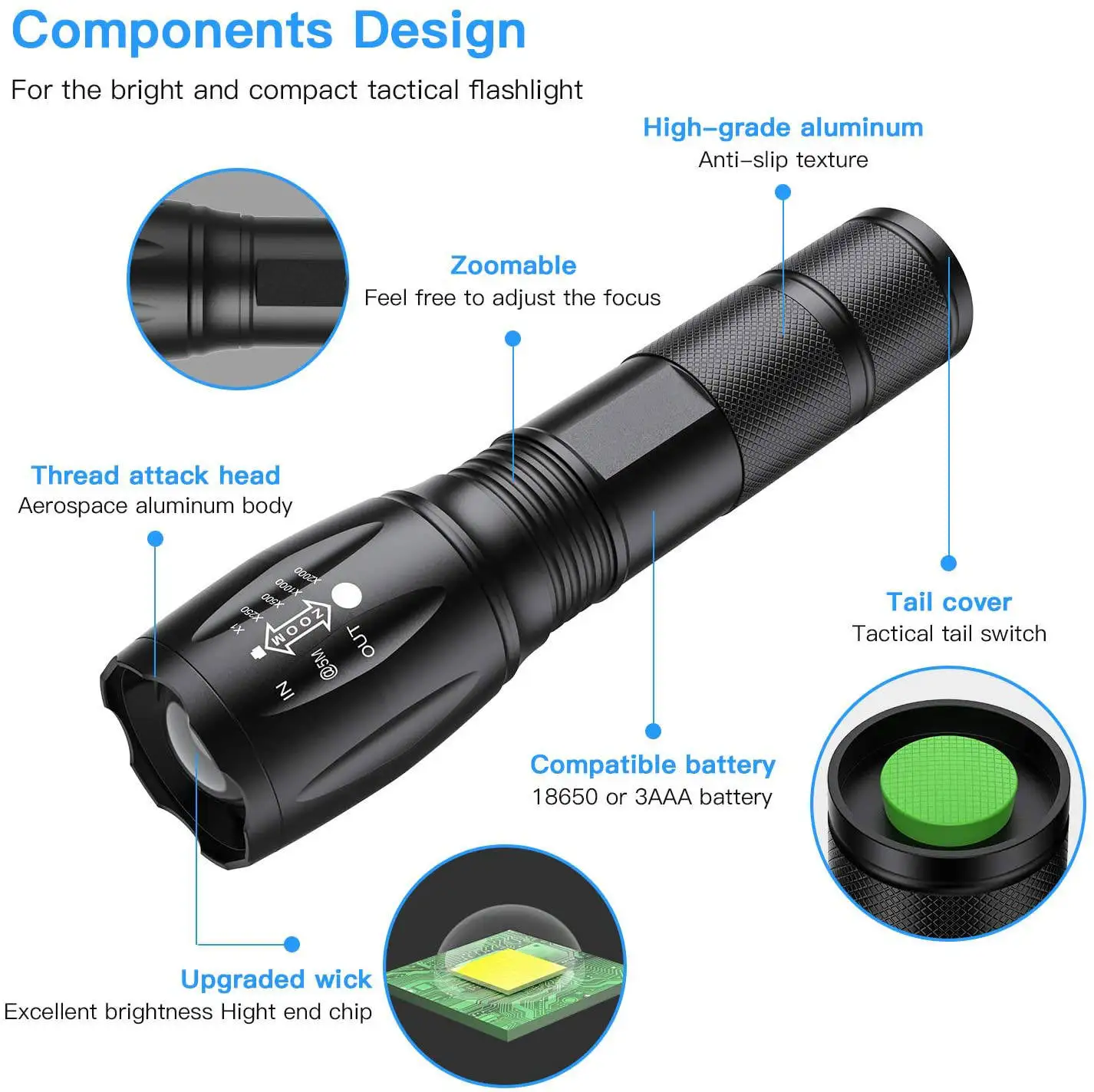 Led Mini Diving Rechargeable High Lumens 100000 Torch Long Range Powerful Camping Taschenlampe Linterna Flashlights