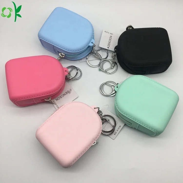 OKSILICONE многоразовый силиконовый рюкзак для наушников Портативная сумка хранения детская кожаная мини-кошелек монет детей