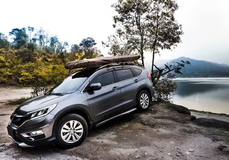 YUAN GU Semi-Automatic Tente De Toit Voiture 2 Person Rooftop Soft Shell Aluminum Car Roof Top Tent