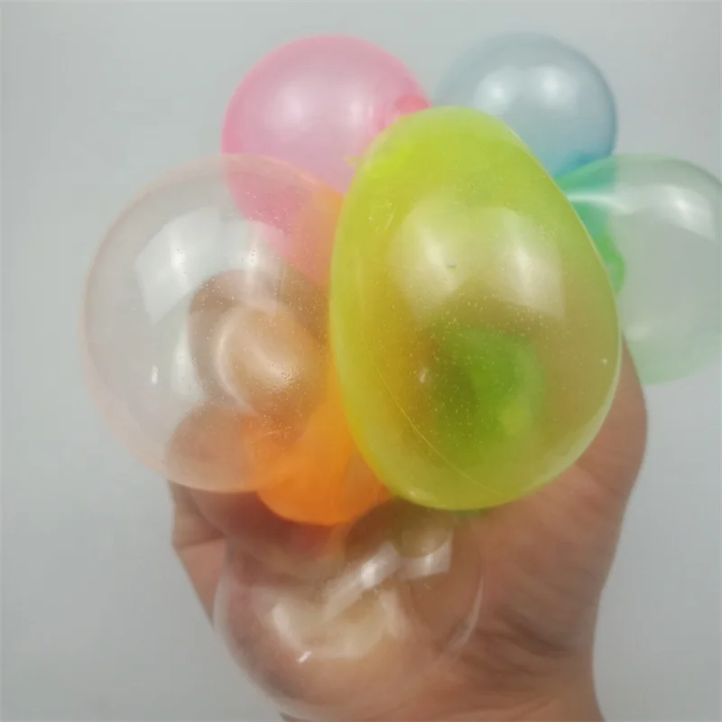 Novelty Glow In Dark 3-10cm Stress Relief TPR Funny Stick Wall Ball