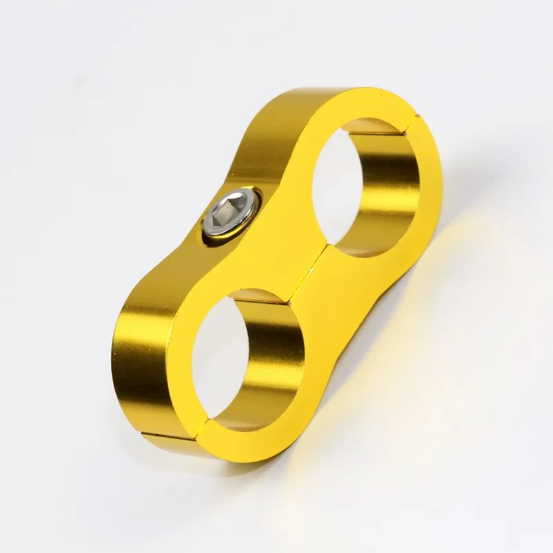 Aluminium Braided Fuel Oil Line Dual Double Hole Hose Separator Clamp