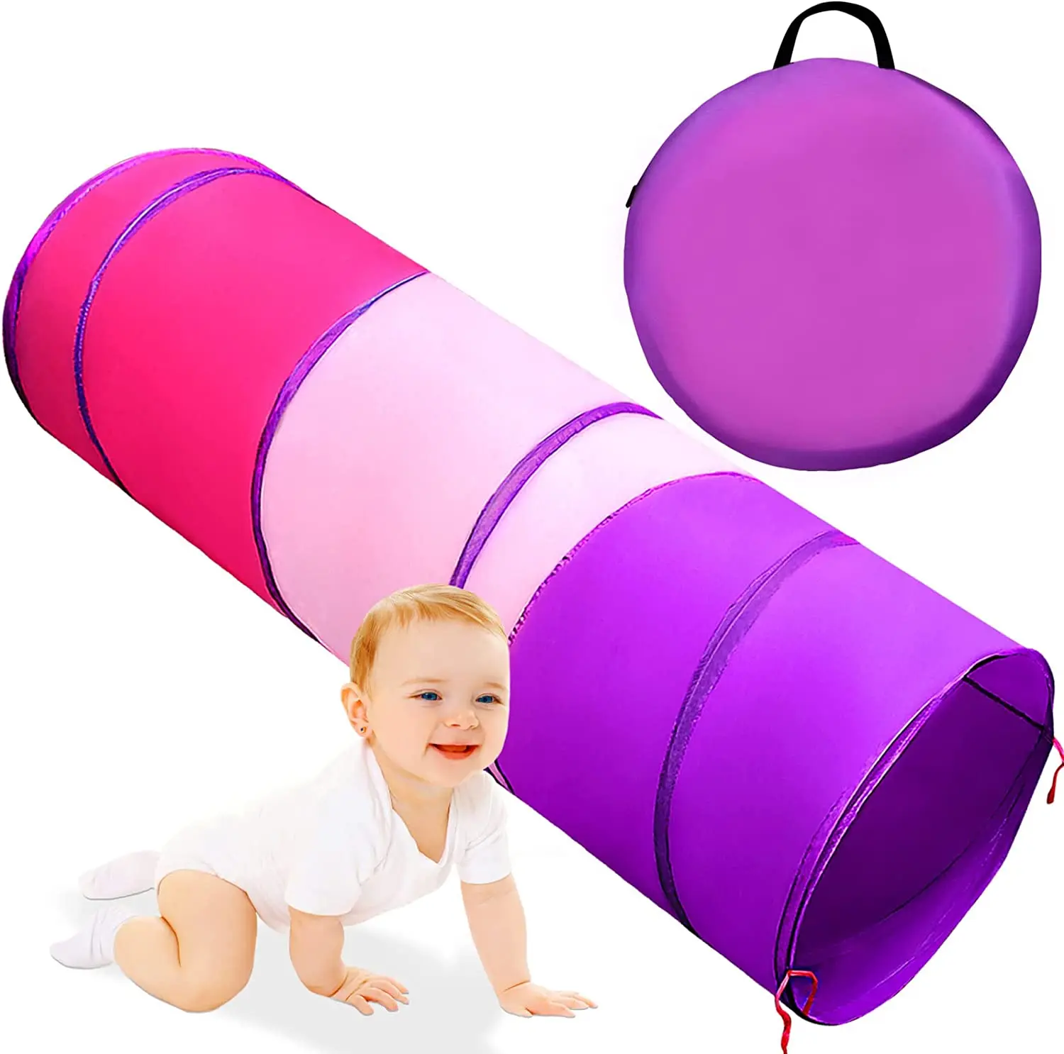 Folding Kids Play Tunnel House Tent Crawling Games Children Play Tube Toddlers Infant Toy Indoor Outdoor Pop Up Kids Play Tunnel