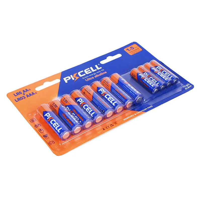 Pkcell brand high quality alkaline 1.5V batteries remote battery cell aa
