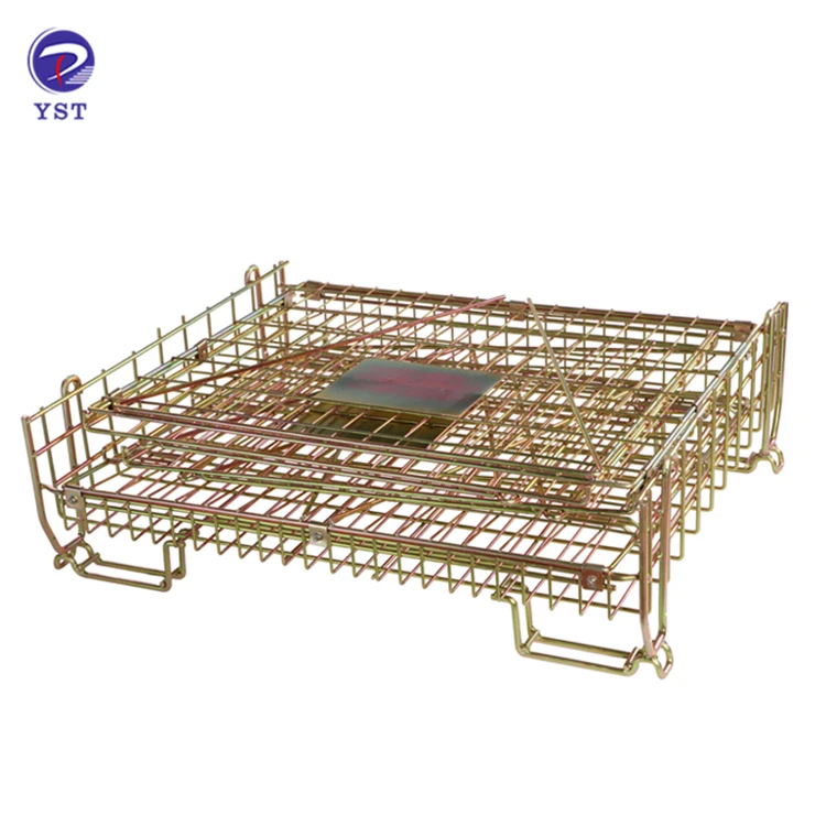 Warehouse Stacking Collapsible Storage Metal Large Preform Baskets