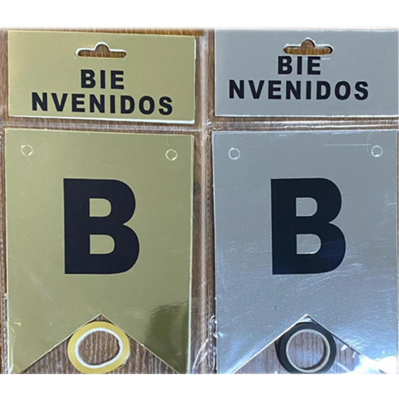 Newly Designed Spanish BIENVENIDOS Pull Flag Banner Variety Craft Styles for Back School Welcome Party Wall Decor Supplies