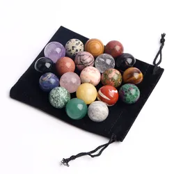 28-30mm Bulk Mixed Natural Gemstones Spiritual Healing Crystals Reiki Wicca Chakra Stones Rose Quartz Sphere For Decoration