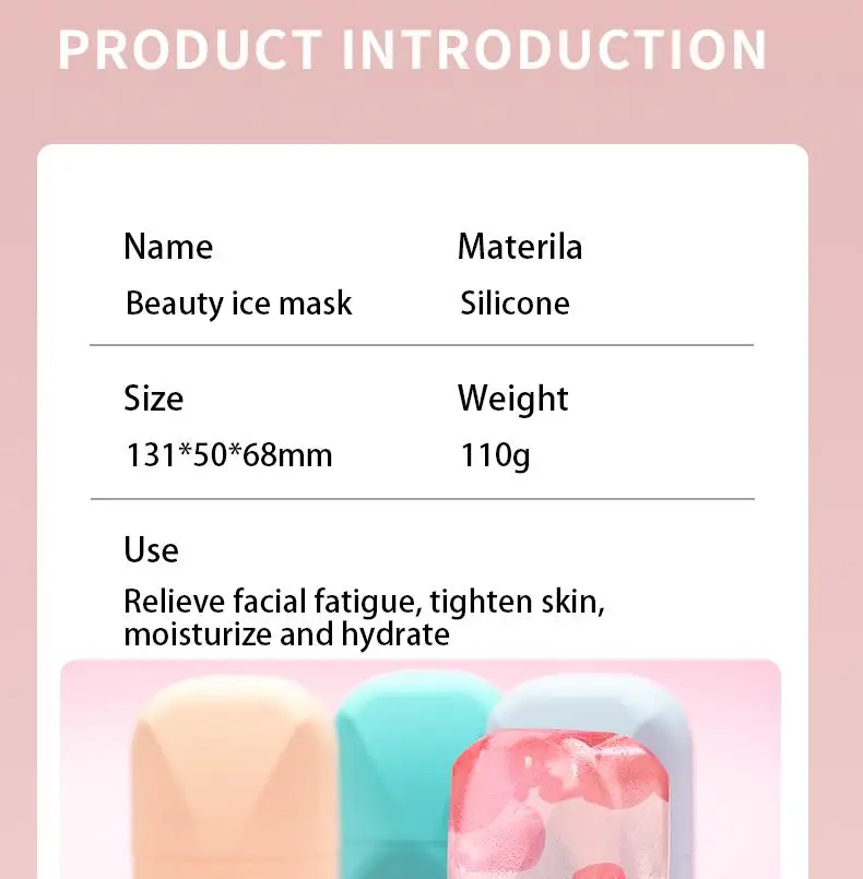 Ice Roller for Face and Eye Ice Cube Roller Massager for Skin Women Care Tools De-Puff Eye Bags