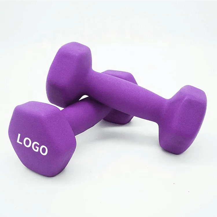 Custom Logo High Quality 3lb 10 Pound Neoprene Pink Black Colorful Dumbells Women 2kg 1 3 5 kg