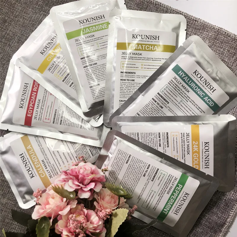 x Hot Sale Peel Off Rose Face Masks Korean Beauty Cosmetics Skin Care Collagen Hydro Jelly Powder Facial Mask