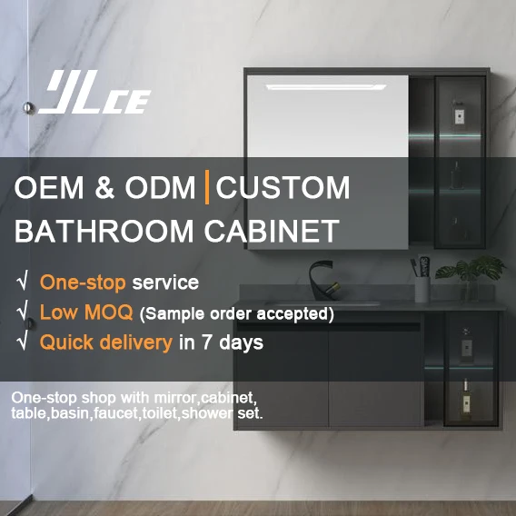 120CM Led Mirror Single Sink Wall Hung Makeup Bathroom Vanity Top Marble