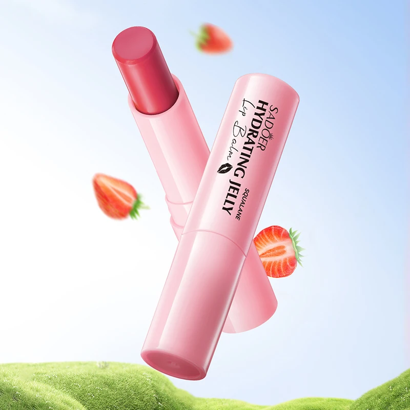 Natural Organic Green Apple Strawberry Lip Balm Private Label Custom Logo Vitamin E Repair Dry Skin Moisturizer Vegan Lip Balm