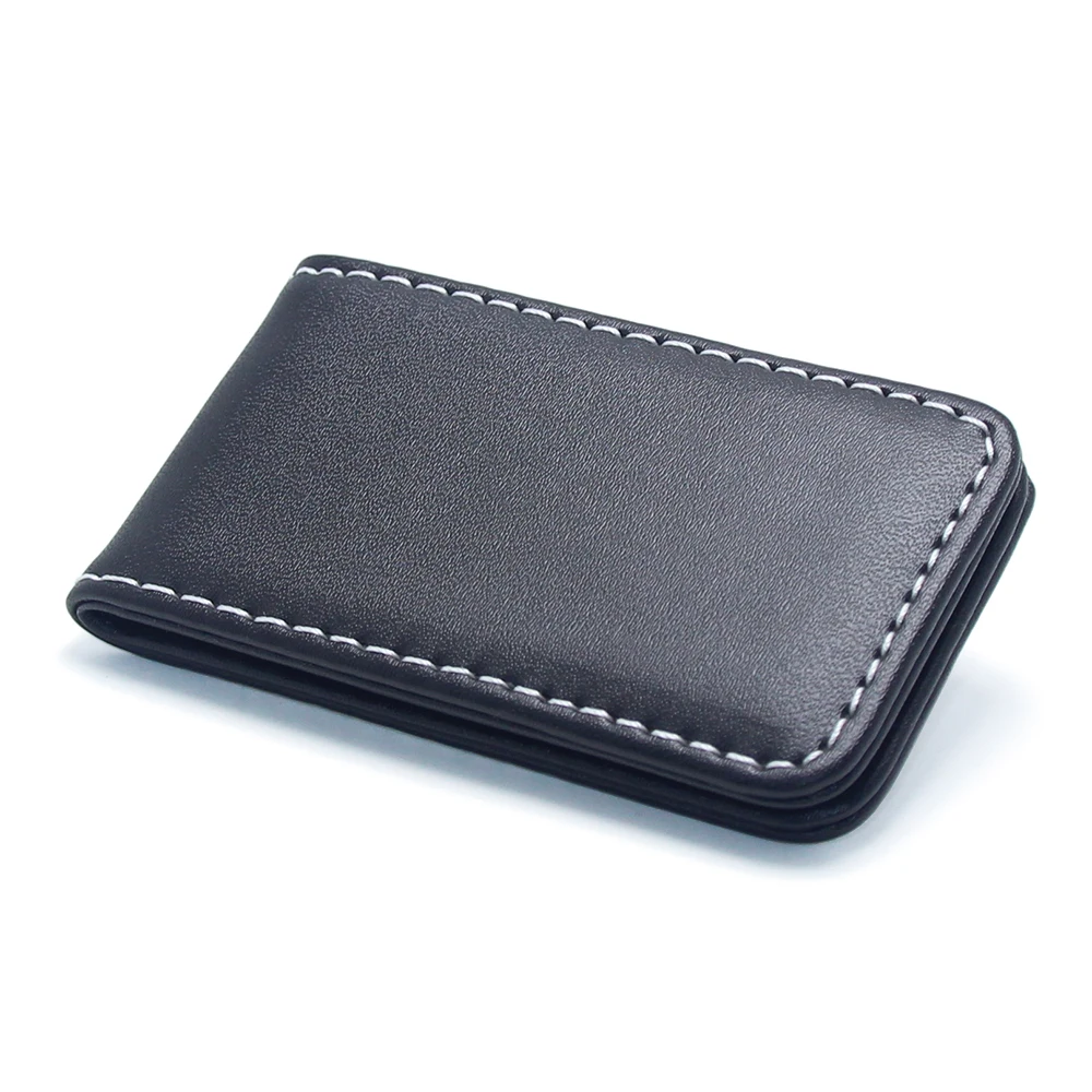 
Bifold Wallet Vintage Mini Magnet Leather Wallet Women Men Money Clip Pocket Purse Unisex Simple Cash Holder Money Clip Leather 