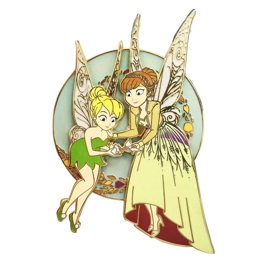 fairy tail anna and tinker bell pin on pin design anime fantasy pearl wings anime enamel pin