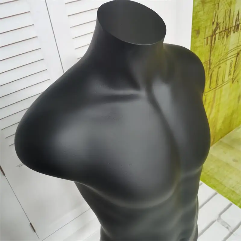 Torso Adjustable Black Plastic Male  Mannequin