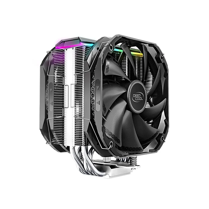 Новый кулер для охлаждения процессора Deepcool AS500 PLUS с RGB подсветкой компьютерный AMD AM4/Intel LGA 1200 1151 1155