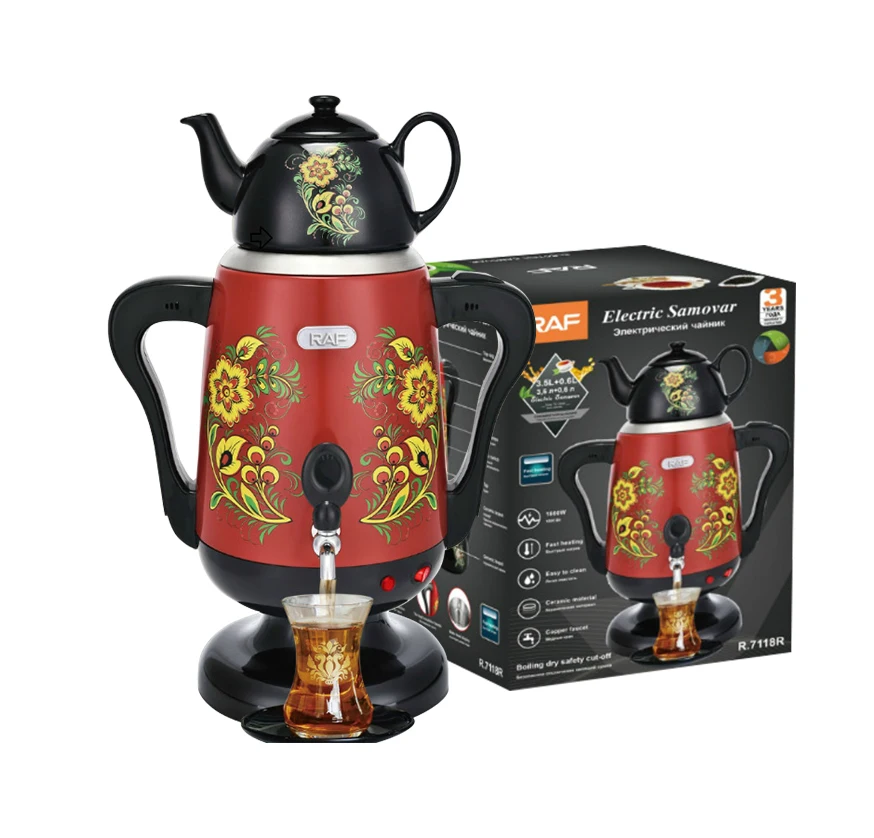 Electric Stainless Steel Samovar Ceramic Enamel Electric Kettle Water Kettle Thermostat Tea Maker Samovar