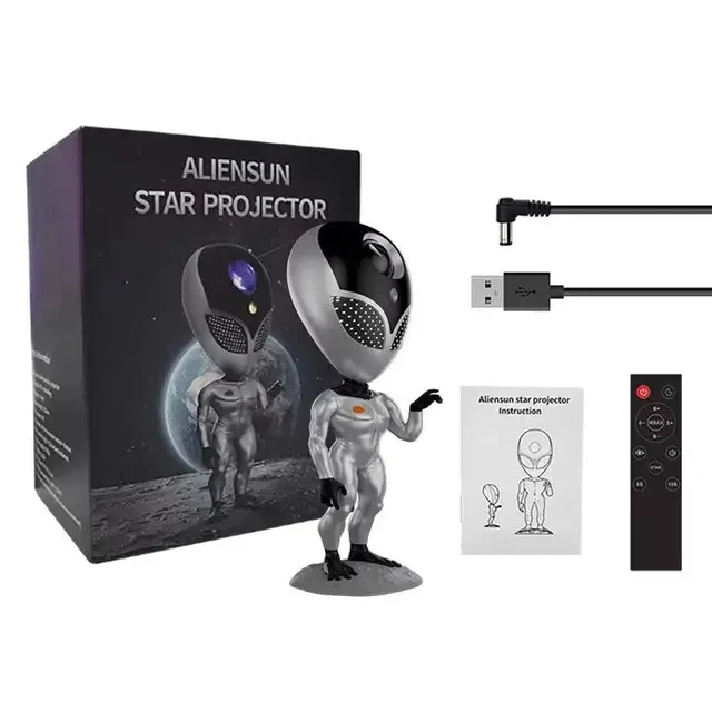 New Alien Shape Voice Interactive Kids Child Toy Gift Desk Decoration Light Home Projector Lamp