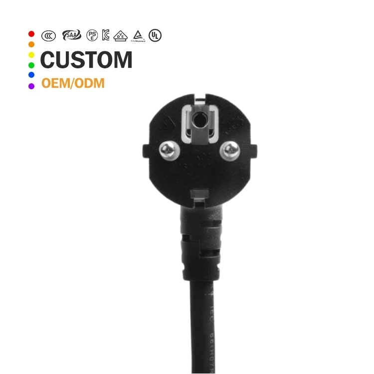 VDE Approval Europe Plug Cable with Figure with Connector C7 extension power cord