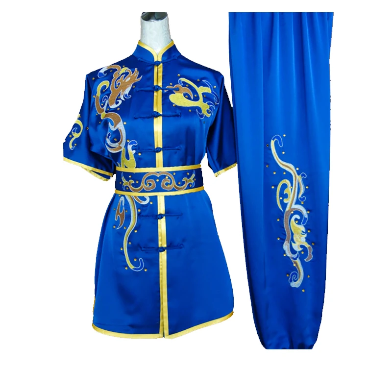 Competition kungfu suits martial arts wushu clothes embroidery men women kungfu uniform for sale