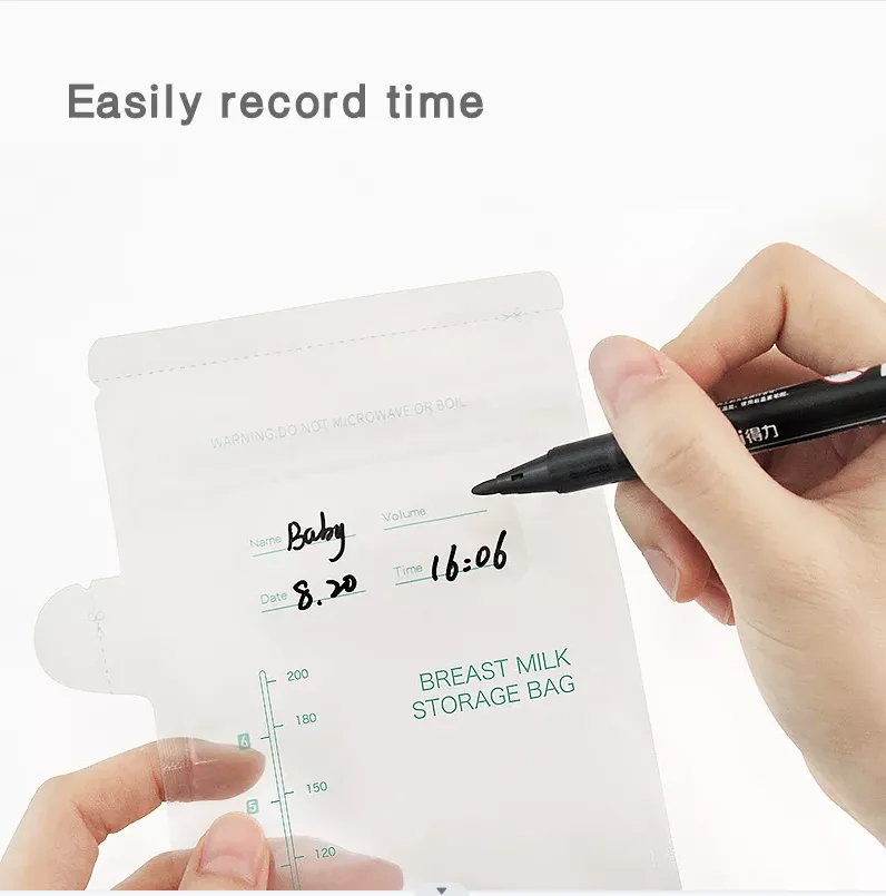 Customizable 30 Count Breast Milk Bags Hygienically Pre-Sealed Breastmilk Storage Bags BPAFree White Breast Milk Storage Bag