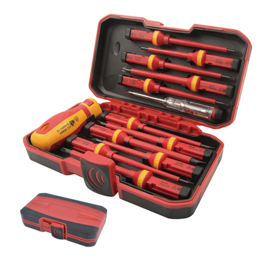 Insulated Screw Batch Set Screwdriver With Chrome Vanadium Steel Electrical Screw Batch Insulated Plastic Handle