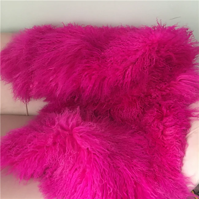 Новая розовая овечья тарелка на заказ монгольский меховой ковер