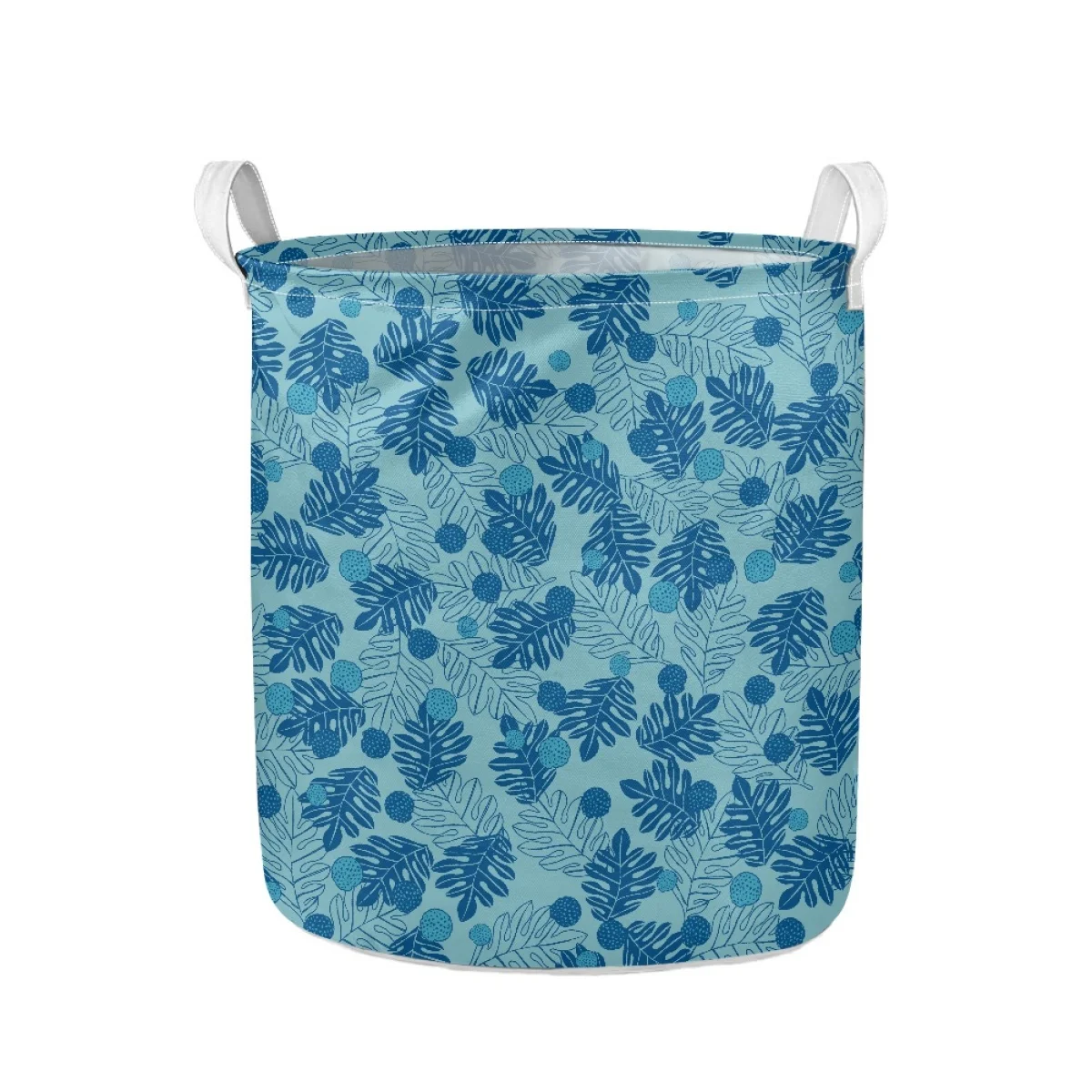 New Design Custom Hawaiian Fashion Ulu Leaves Fabric Prints High Quality Foldable Oxford Cloth Laundry Hamper Print On Demand