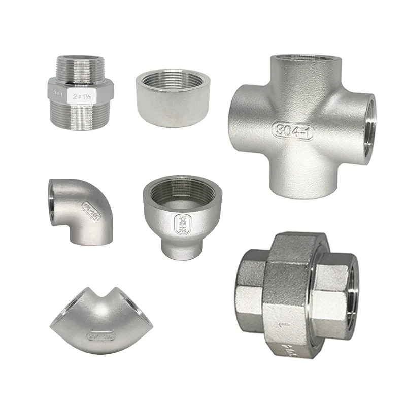 Пищевая нержавеющая сталь 304 316 1/4 NPT BSP резьба оцинкованная труба ниппельные фитинги из нержавеющей стали тройник/фитинги для поперечной трубы