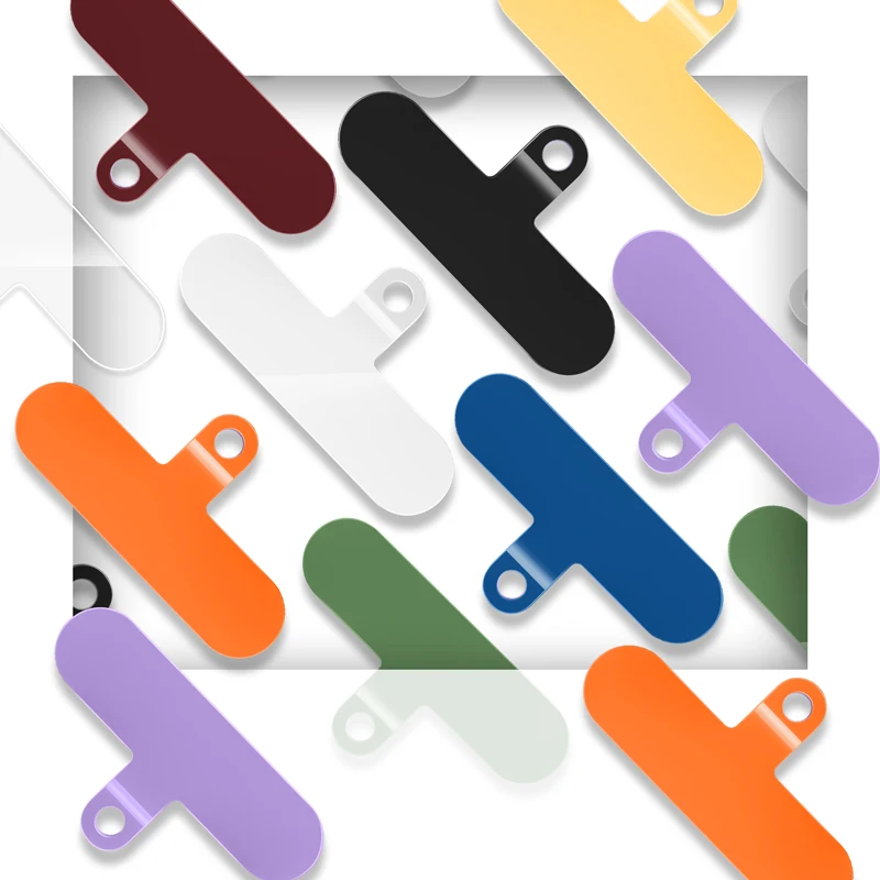 Phone Patch for Lanyard Tether  Transparent TPU Plastic Pad Silicone Tab for Smartphone