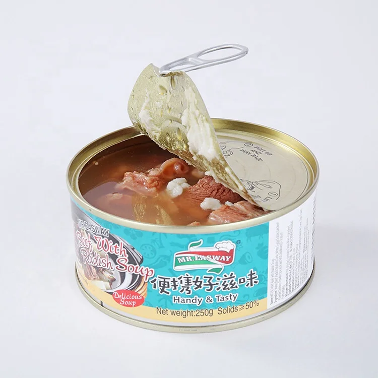 High Quality OEM 250g Sirloin With Radish  Beef Can lunch meat