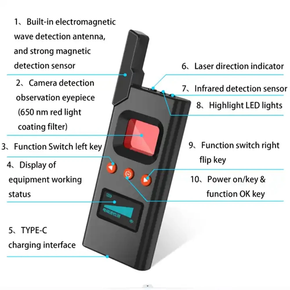 New Model Protection Multi Functional Smart Signal Detector RF Camera GPS Tracker GSM Scanner