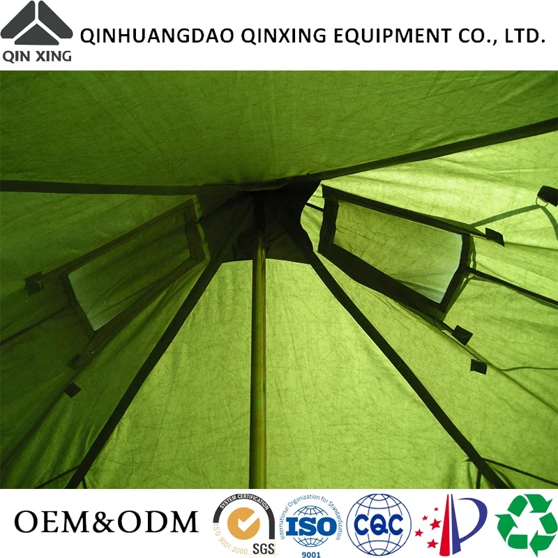 QinXing Selling Non-flammable Tear-resistant fabric waterproof camping tents sale outdoor canvas tents canvas winter tent