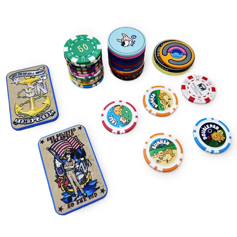 Dollar Design Custom Blank Chips Numbered Chip 10Gram Clay 2G Poker Chip Set With Aluminum Case 500