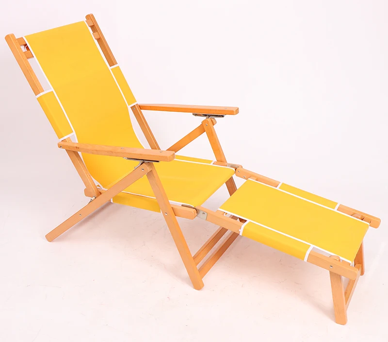 Custom Portable Folding Wood Leisure Outdoor Sun Lounger Chair Patio Deck Poolside Beach Hotel Swimming Pool Sand Beach Access